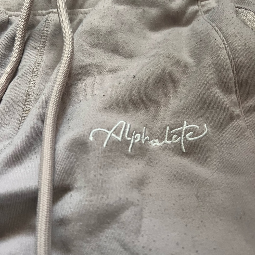 soft pastel pink alphalete joggers